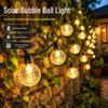 Outdoor Waterproof Solar LED Bubble String Lights for Festive Camping & Christmas Decor