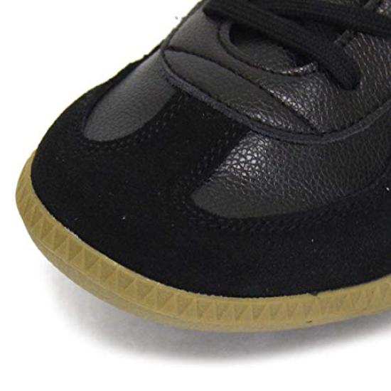 German Trainer 42500 Leather Size 43 Sneakers, Black, (approx. 27.0-27.5cm)
