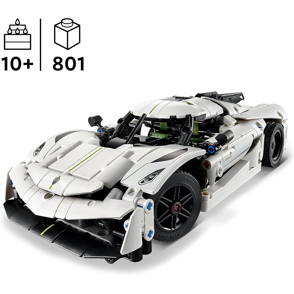 LEGO Technic Koenigsegg Jesko Absolut Hypercar White 42184 for Ages 10 and Up