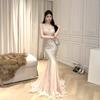 Summer New Socialite Banquet Evening Dress High-end Sequin Dress Mesh Fishtail Dress Small Dress Women