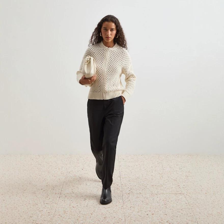 2026 Women's Summer Slim Fit Long Sleeve Sweater - Versatile, Casual, Solid Color, Comfortable Fashion.