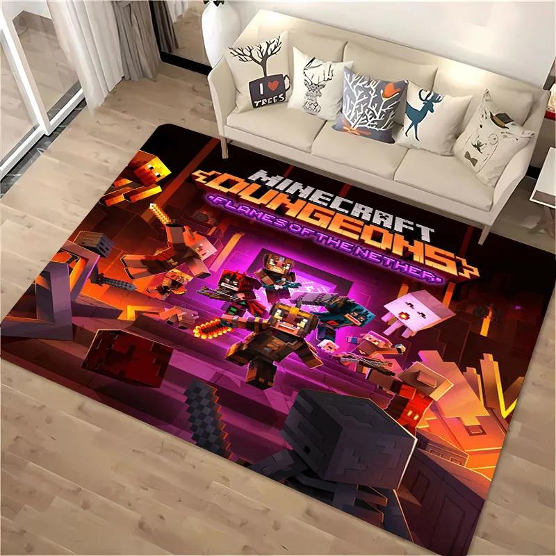 

3D Друк M-M1necraft Килим для Вітальні Спальні Коридору Alfombra Протиковзкий М який Килимок Зонування Диванний Доріжка Домашній Декор Килимок Подарунок 50x80cm (20x31in)