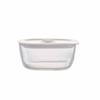 HARIO glass airtight storage BUONO kitchen (Hario) Japanese-made heat-resistant container, square, 600ml, KSTM-60-TW, clear.