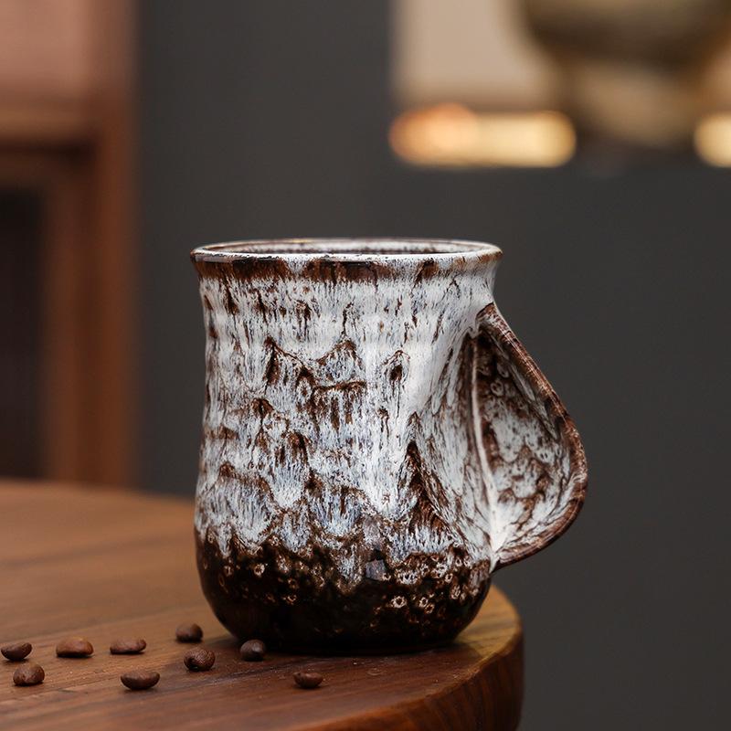 High Value Ceramic Coffee Cup Retro American Latte Latte Afternoon Tea Cup Large Capacity Water Cup