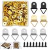 100Pcs with Screws Photo Frame Hook Iron Half Circle Ring Hanging Buckle  Mirror Hanging
