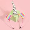 Glitter Cat Ears Headbands Birthday Party Decor Rainbow Cat Ears Hairband Unicorn Headband Kids Children Party Favor Headwear
