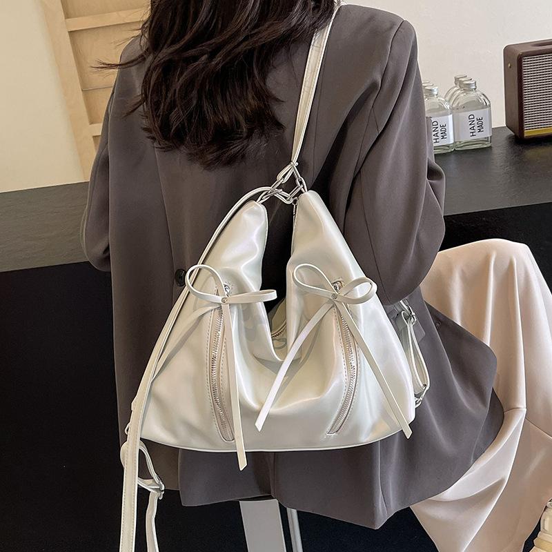 2025 New Bow Backpack Bag Women's Fashion Korean Tote Bag Casual Large Capacity Shoulder Backpack
