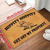 Hippity Hoppity Get Off My Property Retro Welcome Rugs Kitchen Front Door Mats Living Room Bedroom Entry Doormat Non-slip Mat