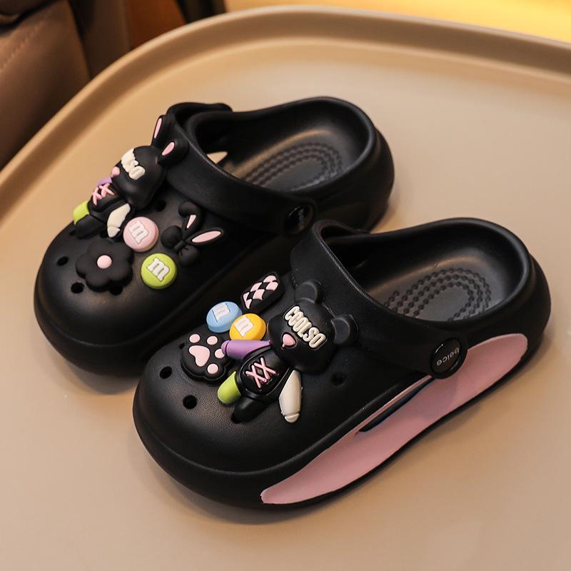 Kids' Non-Slip Cartoon Clog Slippers for Indoor & Outdoor Use, Boys & Girls, Medium & Large Sizes, Summer Style