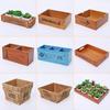 Wooden Rectangular Succulent Planter Box with Micro Landscape Design