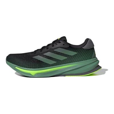 Supernova Rise Comfortable Fitting Shock Absorbing Durable Breathable Low Top Running Shoes Men Running Shoes Black Green ID3589