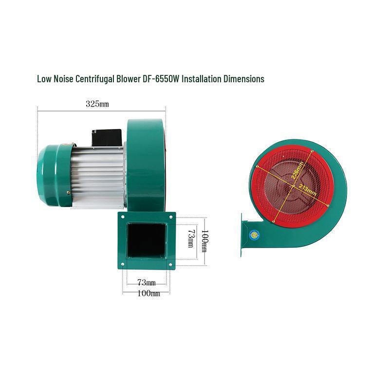 DF Low Noise High-Temp Centrifugal Fan: Multi-Winged Industrial Dust Extraction Blower for Hot Air Furnaces.