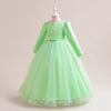 Langarm Blumen Brautjungfernkleid Kinder Weihnachts Kostüm Spitze Schleife Prinzessin Kinderkleider Für Mädchen Party Hochzeitskleid