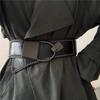 1pcs Advanced Sense Wide Waist Belt Women Decorative Fashion Stretch Black Lady Waist Belt Matching Fashion Ins Accessories Oute