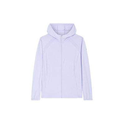 Training Series Solid Color Zip-Up Hooded Loose Sports UV Protection Sun Protection Jacket Women Jacket Sakura-Purple 162427705-2