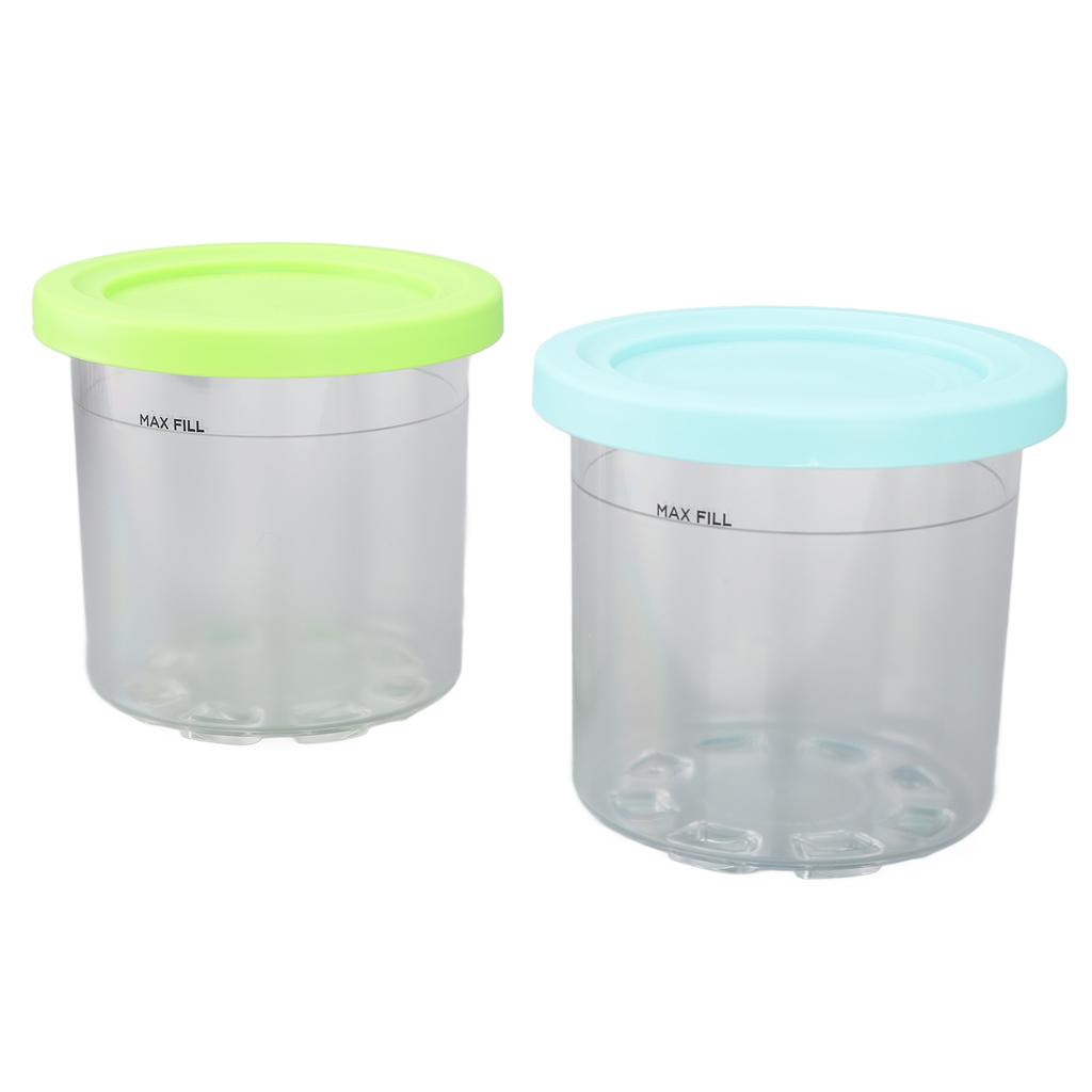 2 STÜCK Eisbecher 600ml Eisbehälter Aufbewahrungsglas für Ninja NC299AMZ NC300s