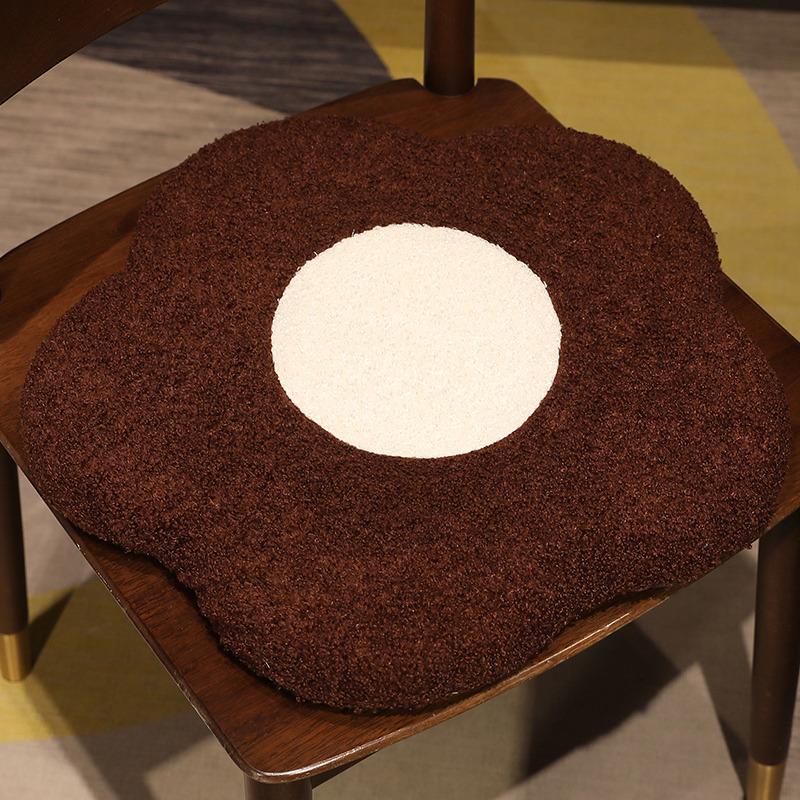 Nordic Style Soft Memory Cotton Flower Seat Cushion Office Seat Cushion Home Sofa Cushion Tatami Futon Cushion 45cm（0.4kg） темно-коричневого