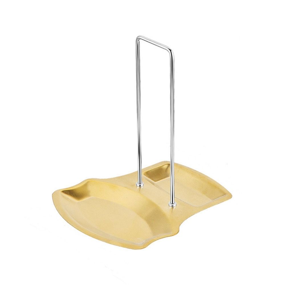 Silver/Gold Lid and Spoon Rest Shelf Detachable Pot Lid Rack Stainless Steel Pot Lid Holder  Home