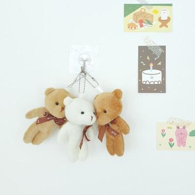 Porte-clés ours en peluche, porte-clés, porte-clés, crochet de sac, porte-clés en silicone