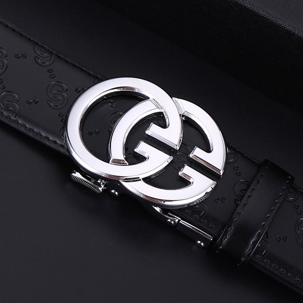 Men's High-End Genuine Leather Automatic Buckle Belt - Versatile Casual Cowhide Waistband