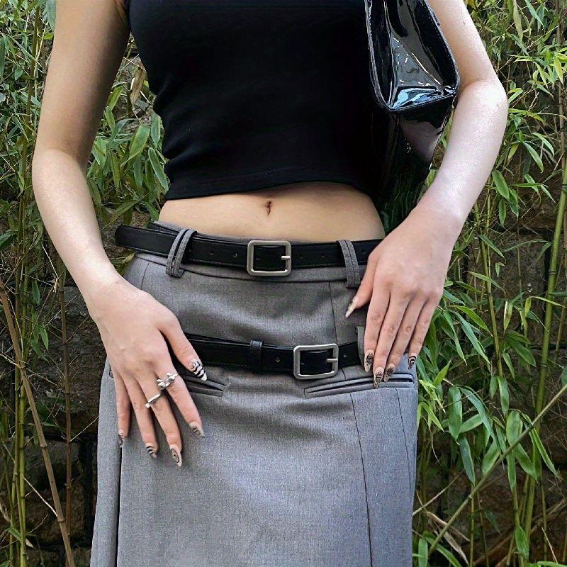 Elegant Black Pu Womens Belt For Casual Skirts And Jeans Enhancing Look Your