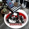 Cyberpunk 2077 pattern round rug,Carpet Rug for Living Room Bedroom Playroom ,Non-slip Floor Mat,Holiday Gifts and Birthday Gifts.