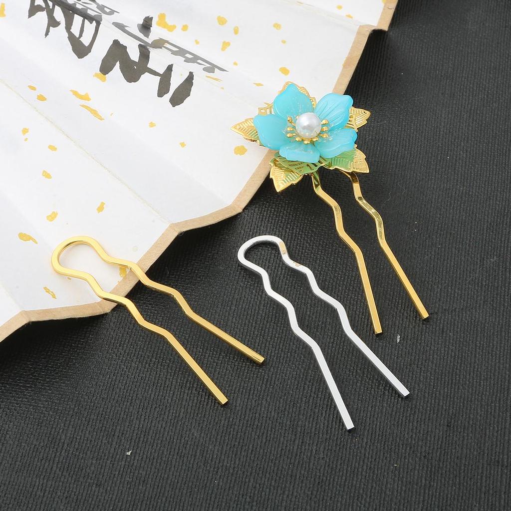 Basic Metal Hairpin DIY Material for Crafting Hair Jewelry
