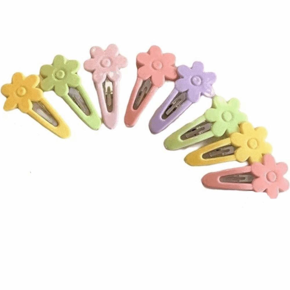 

8/16 pcs/set Flower Multicolor Bownot Hair Clips Light Pink Hair Barrettes Bangs Hairpin Kids Flower 8pcs