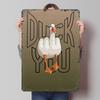 Duck You Funny Graphic Printed Poster Customized Wall Art Retro Vintage Metal Tin Signs for Desk Decor Decoration Garage Room