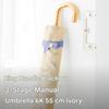UV Protection Sun Umbrella & Canopy - 95% Blockage, Ivory