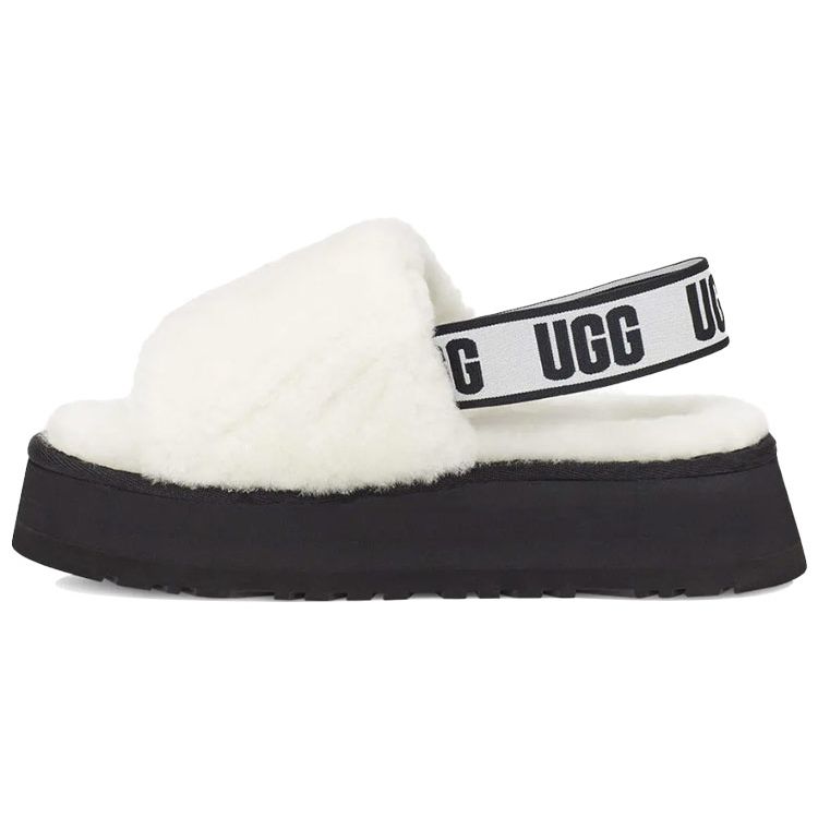 UGG Disco Sheepskin Comfortable Lightweight Fashion Sandals Women sandals White 1112258-WHT 38