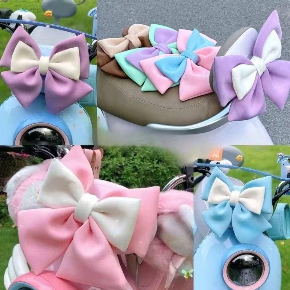 Cute Electric Bicycle Bowknot Universal Helmet Butterfly Knot Motorcycle Helmet Decor  Cycling