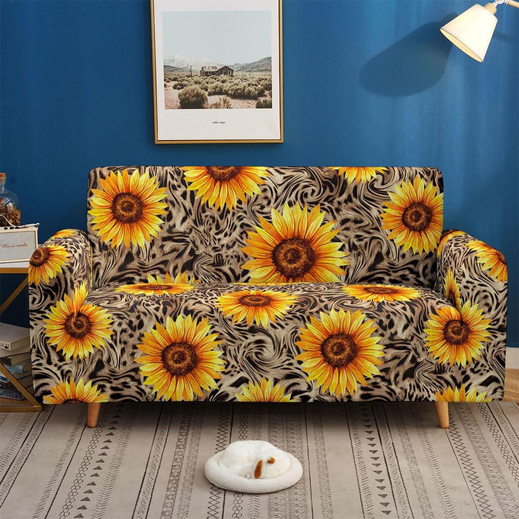 Sunflower Idyllic Sofa Cover Elastic All-Inclusive Multi-Person Combination Sofa Cover Universal