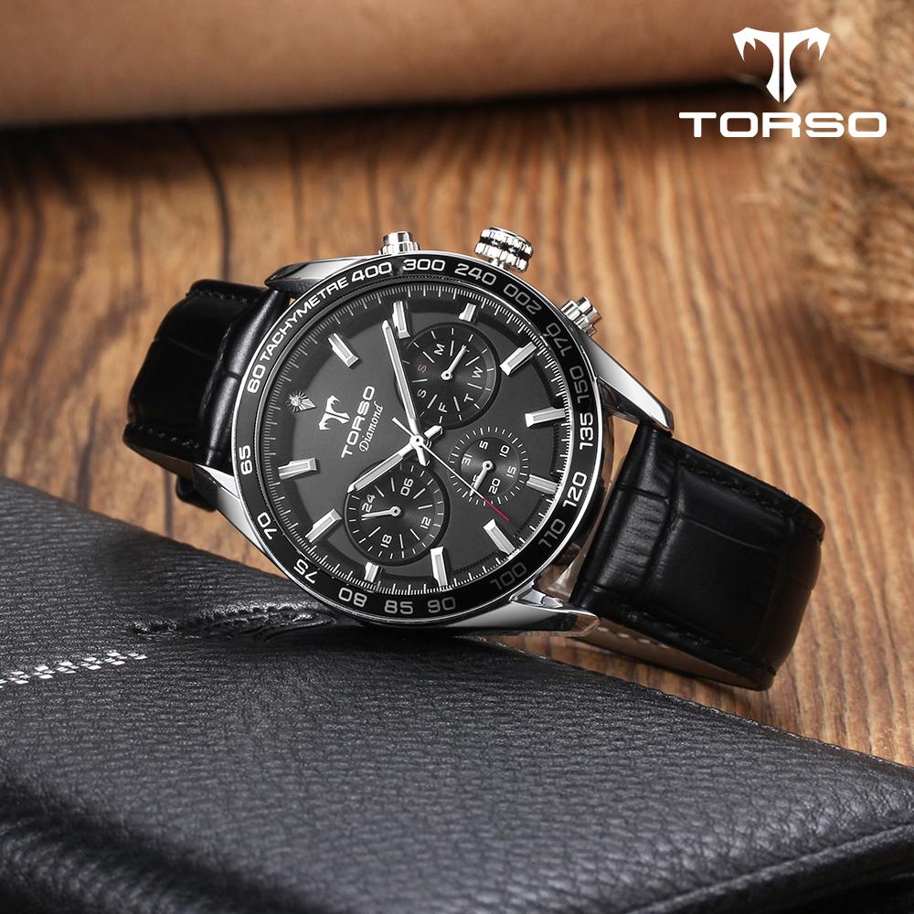Toleuso T503M-Sbs Cassiopeia Multi Diamond Watch Men'S Metal Watch (Free Leather Strap)