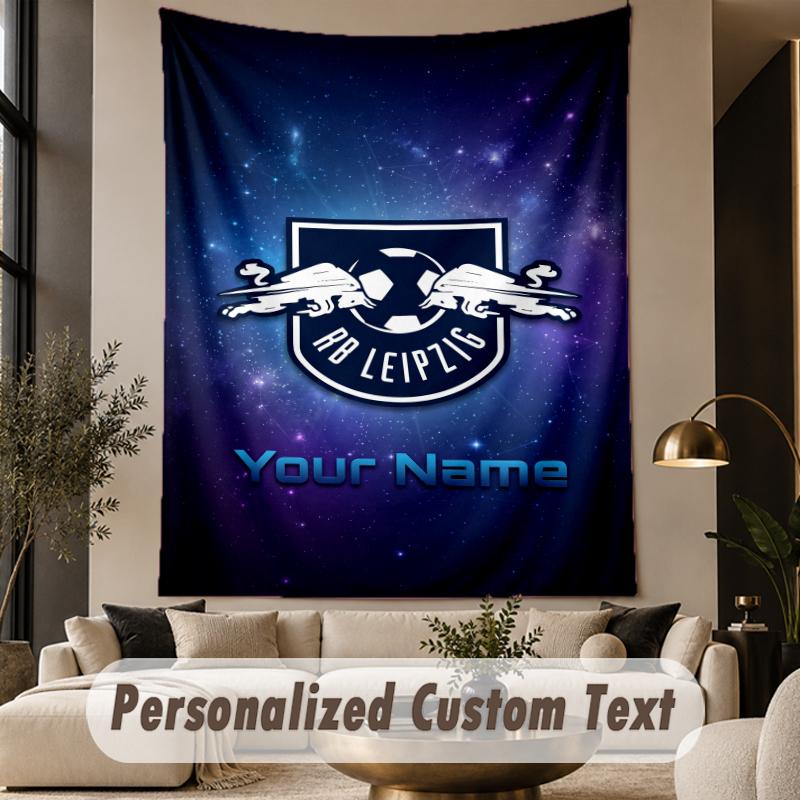 Custom Text Tapestry RB Leipzig FC Print Wall Tapestry Indoor Living Room Wall Decor