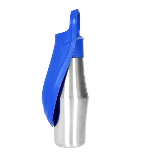 750ML Portable Dog Water Bottle, Leak-Proof Stainless Steel Water Bowl for Dog Cats, Large Capacity Outdoor Travel Pet Water Dispenser