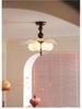 Pre-owned Fengmodou French Retro Rattan Chandelier for Bedroom, Dining Room, or Tea Room