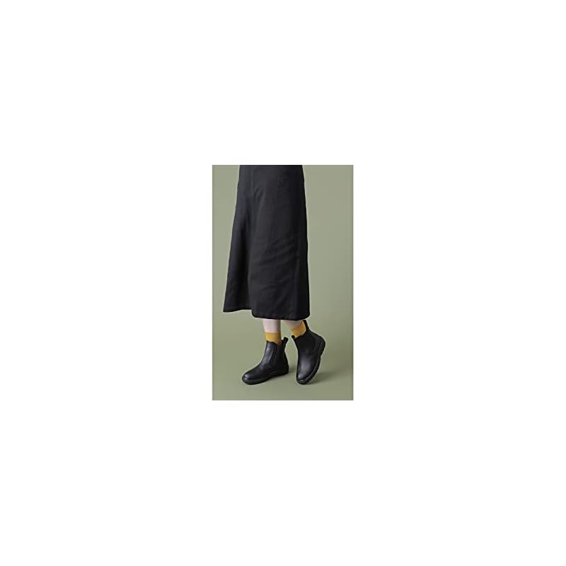 [Pansy] 4810 Water-resistant Shoes Boots for Women, Side Gore, 3E Width, 24.5cm, Suede Black
