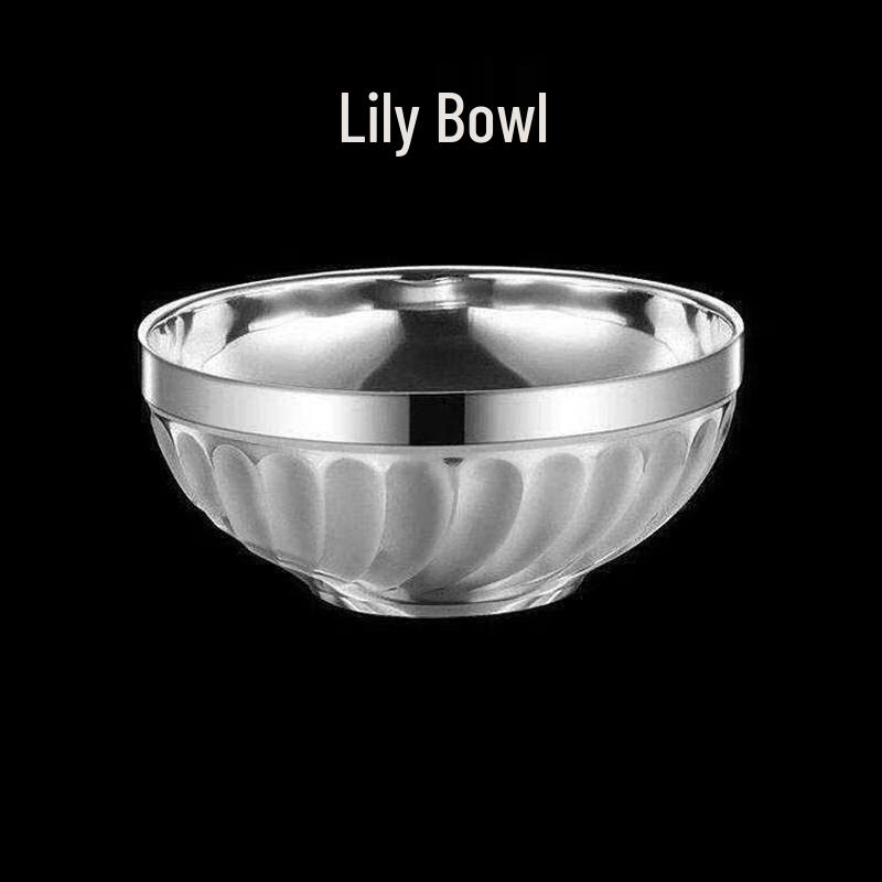 Liliu 304 Stainless Steel Double Wall Insulated Rice & Soup Bowl
