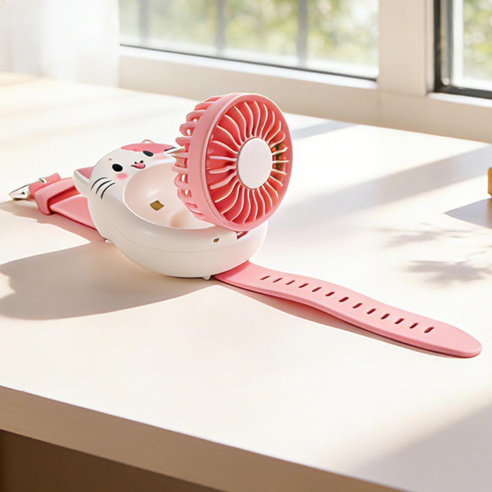 Quiet Operation Wearable Wrist Fan Adjustable Strap Portable Mini Fan Outdoor Activity