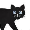 Elegant Black Cat Garden Stake for Outdoor Halloween Decor