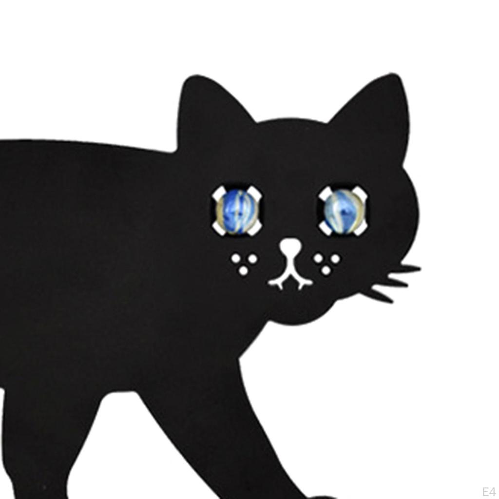 Elegant Black Cat Garden Stake for Outdoor Halloween Decor