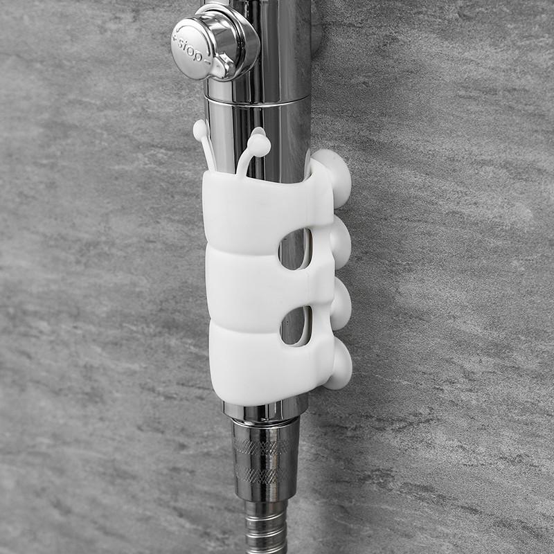 No-Drill Suction Cup Shower Head Holder with Movable Silicone Base
