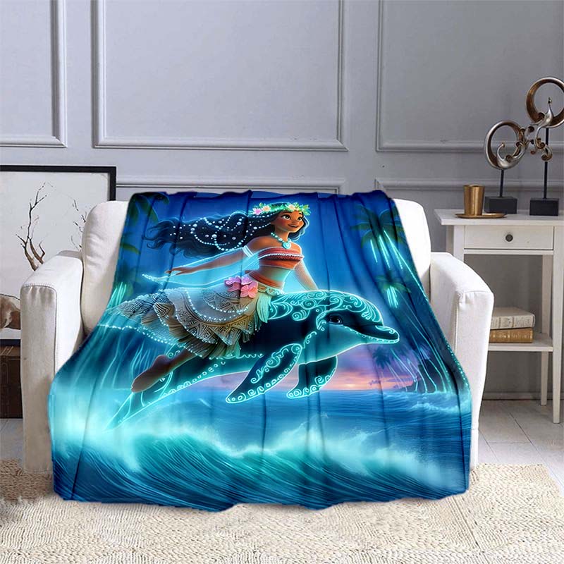 Disney Moana Pattern Blanket Warm Soft Fluffy Kids and Adults Sofa Bed Throw Blanket Outdoor Travel Camping Blanket Luxury Gifts