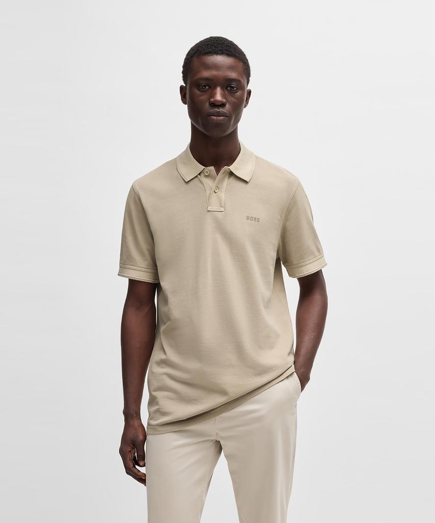BOSE Washed Cotton Pique Short Sleeve Polo Shirt Regular Fit 50507813_271