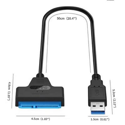 Usb 3.0 uz Sata 2.5" ārējā cietā diska adaptera lasītājs SSD HDD kabelim