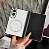Business Leather Magnetic Hinge for Magsafe Case for Samsung Galaxy Z Fold 8 7 6 5 4 Fold8 Ultra Wireless Charging Armor Cover