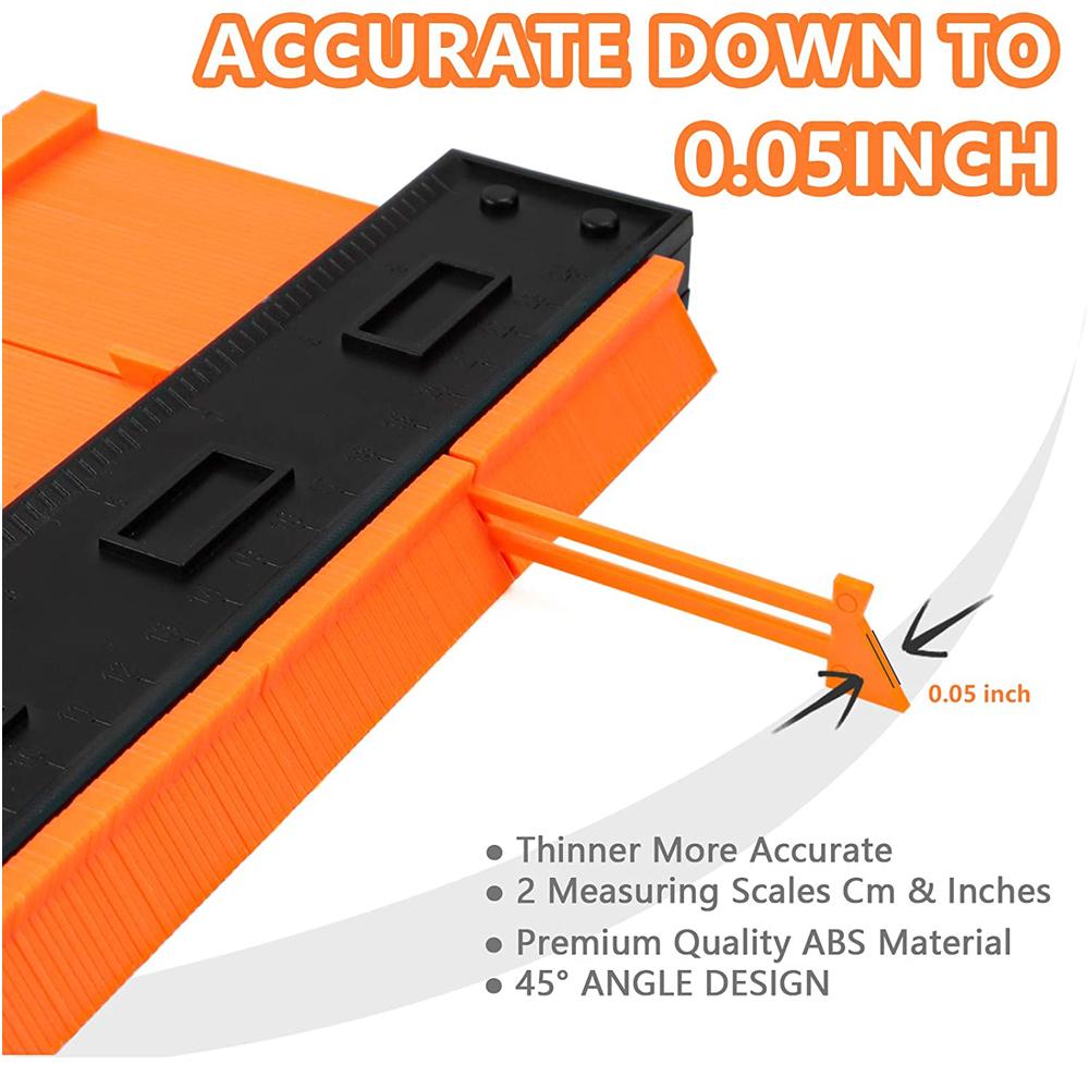 Adjustable Lock Contour Gauge Profile Duplicator Tool Alloy Edge Shaping Wood Measure Ruler Laminate Tiles Meethulp Gauge