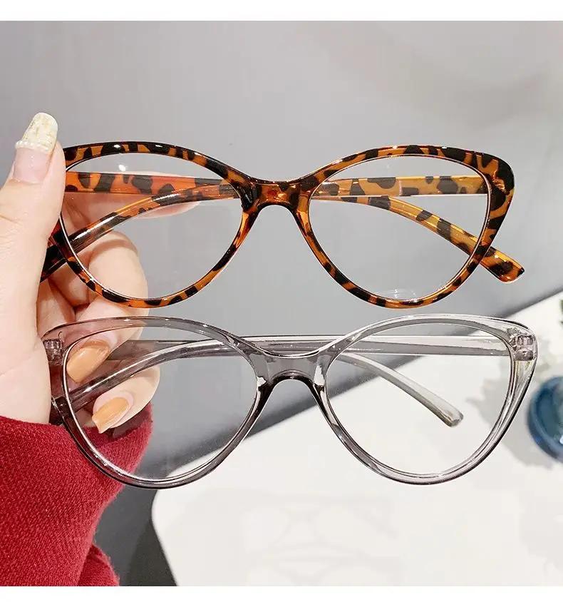 Fashion Cat Eye Plastic Glasses Frame Anti-blue Light Computer for Men Vintage Square Plastic Eyeglasses Frame Women Eyewear