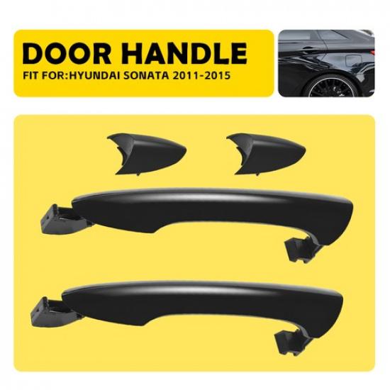 Set Exterior 2 Of Door Handles Bar For Hyundai 2011-2015 Sonata Front+Rear Right